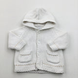 White Knitted Jacket - Boys 0-3 Months