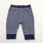 Striped Navy & Blue Joggers - Boys 0-3 Months
