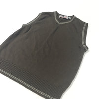 Brown Knitted Tank Top - Boys 3-4 Years