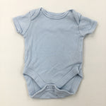 Blue Short Sleeve Bodysuit - Boys Tiny Baby
