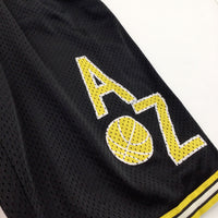 Black And Yellow Basketball Shorts- Boys 11-12 Years