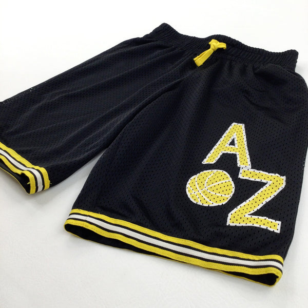 Boys yellow 2025 basketball shorts