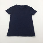 Sparkly Navy Lightweight Knitted Viscose Blouse - Girls 5 Years
