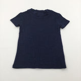 Sparkly Navy Lightweight Knitted Viscose Blouse - Girls 5 Years