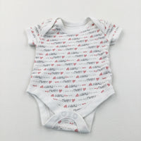 'I Love Mummy' Red, White & Grey Short Sleeve Bodysuit - Boys/Girls Newborn