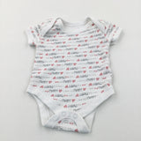 'I Love Mummy' Red, White & Grey Short Sleeve Bodysuit - Boys/Girls Newborn