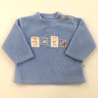 Applique Pale Blue Fleece - Boys 3-6 Months