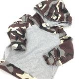 Grey & Brown Camo Hoodie - Boys 18-24 Months