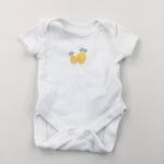 Pineapples White Short Sleeve Bodysuit - Boys/Girls Newborn