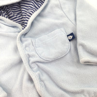 Reversible Pale Blue Fleece - Boys 3-6 Months