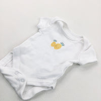 Pineapples White Short Sleeve Bodysuit - Boys/Girls Newborn