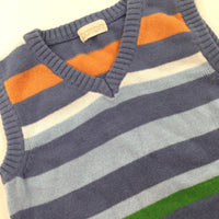 Blue, Green & Orange Stripe Tank Top - Boys 3-6 Months