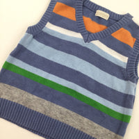 Blue, Green & Orange Stripe Tank Top - Boys 3-6 Months