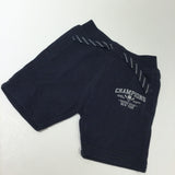 'Champions Little League' Baseball Navy Thick Jersey Shorts - Boys 12-18 Months