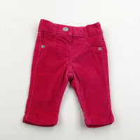 Pink Cord Trousers - Girls 0-3 Months