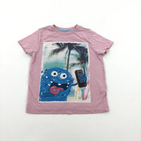 Selfie Monster Pink T-Shirt - Boys 2-3 Years