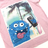 Selfie Monster Pink T-Shirt - Boys 2-3 Years