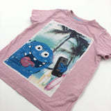 Selfie Monster Pink T-Shirt - Boys 2-3 Years