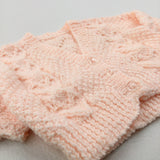 Light Coral Knitted Cardigan - Girls 0-3 Months