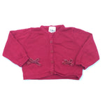 Bow Detail Red Cardigan - Girls 3-6 Months