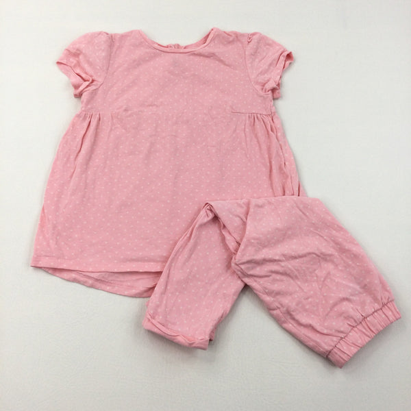 Spotty Pink & White T-Shirt & Trousers Set - Girls 18-24 Months
