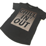 'Chillin' Out' Black T-Shirt - Boys 4-5 Years