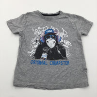 'Original Chimpster' Grey T-Shirt - Boys 4-5 Years