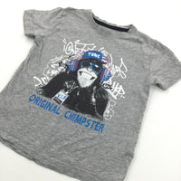 'Original Chimpster' Grey T-Shirt - Boys 4-5 Years