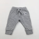 '1982' Embroidered Grey Jersey Joggers - Boys 3-6 Months