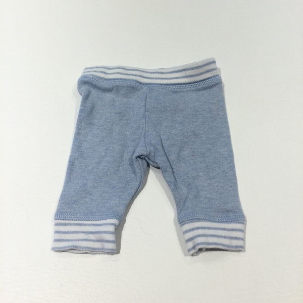 Blue & White Mottled Lightweight Jersey Trousers - Boys Newborn - Up To 1 Month
