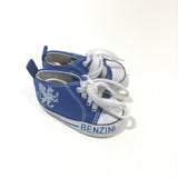 Griffin Blue & White Fabric Trainers - Boys Size 0 (0-3 Months)