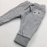'1982' Embroidered Grey Jersey Joggers - Boys 3-6 Months