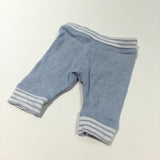 Blue & White Mottled Lightweight Jersey Trousers - Boys Newborn - Up To 1 Month