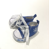 Griffin Blue & White Fabric Trainers - Boys Size 0 (0-3 Months)