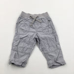 Grey Cotton Cargo Trousers - Boys 3-6 Months