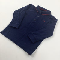 Dragonfly Motif Navy Collared Top - Boys 18-24 Months