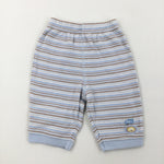 Blue, White & Brown Stripe Trousers - Boys 0-3 Months