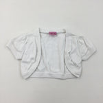 White Short Sleeve Cardigan - Girls 18-24 Months