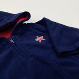 'Sport' Star Motif Navy Half Zip Hoodie - Boys 3-6 Months