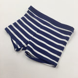 Navy & White Striped Swim Shorts - Boys 18-24 Months