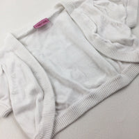 White Short Sleeve Cardigan - Girls 18-24 Months