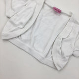 White Short Sleeve Cardigan - Girls 18-24 Months