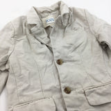 Beige Lined Linen & Cotton Jacket - Boys 2-3 Years