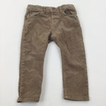Brown Cord Trousers With Adjustable Waist - Boys 18-24 Months