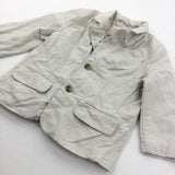 Beige Lined Linen & Cotton Jacket - Boys 2-3 Years