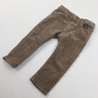 Brown Cord Trousers With Adjustable Waist - Boys 18-24 Months
