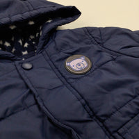 Bear Navy Thick Coat - Boys 3-6 Months