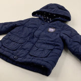 Bear Navy Thick Coat - Boys 3-6 Months