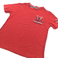 'Camp David' Red T-Shirt - Boys 5-6 Years