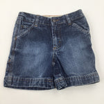 Dark Blue Denim Shorts - Boys 18-24 Months